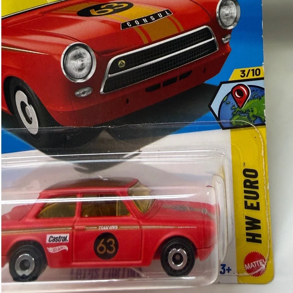 Hot Wheels Lotus Cortina Red HW Euro 3/10 67/250 Diecast Race Car 2023 New